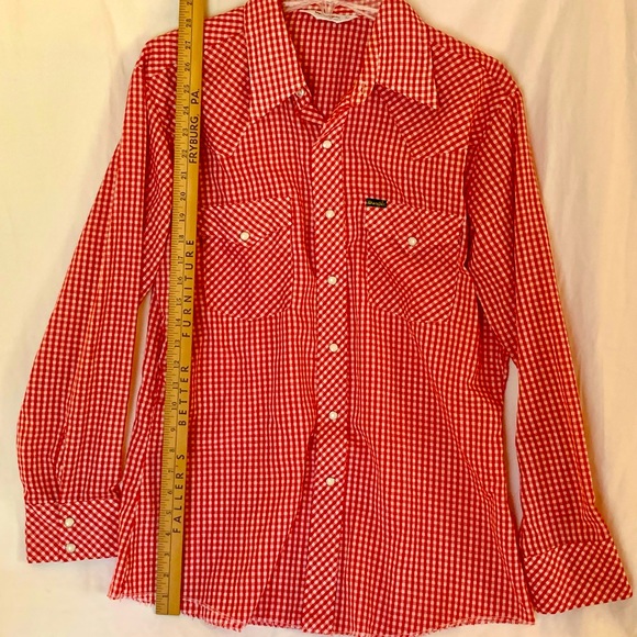 Vintage Wrangler Western Shirt with Pearl Snap Buttons Size Large - Picture 7 of 8